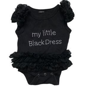 Little Black Dress Girls 0-6 Months Tutu Bodysuit